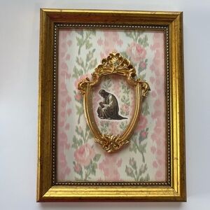 Heirloom, Baby Nursery, Wall Art, Gold Framed Christian Prayer, Baptism Gift ￼